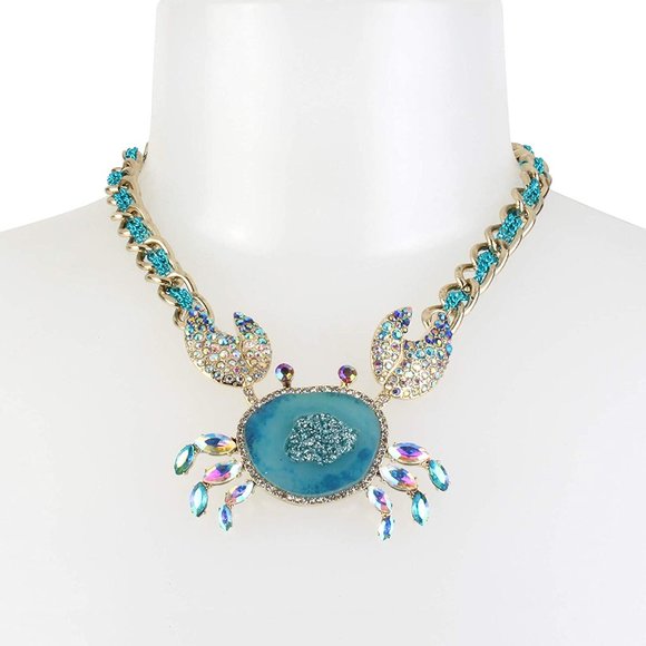 Betsey Johnson Jewelry - Betsey Johnson BLUE CRAB STATEMENT NECKLACE
